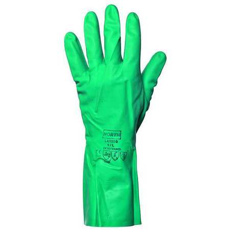 Honeywell North 13" Chemical Resistant Gloves, Nitrile, 10, 1 PR LA132G/10ZJ