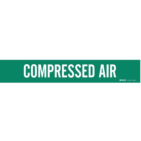 BRADY Pipe Mrkr, Compressed Air, 2-1/2to7-7/8 In, 7059-1 7059-1