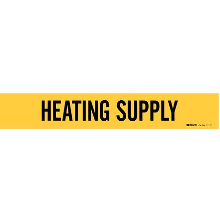 BRADY Pipe Mrkr, Heating Supply, 2-1/2to7-7/8 In, 7127-1 7127-1