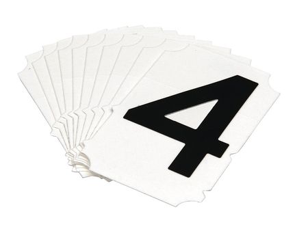 BRADY Carded Numbers and Letters, 4, PK10 5050-4