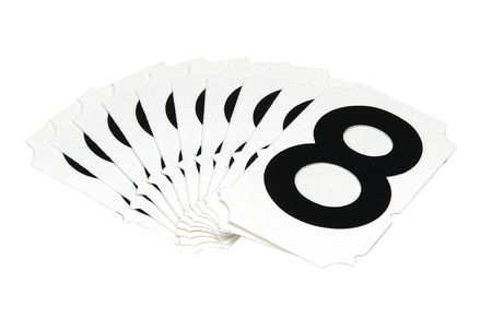 Brady Carded Numbers and Letters, 8, PK10 5050-8