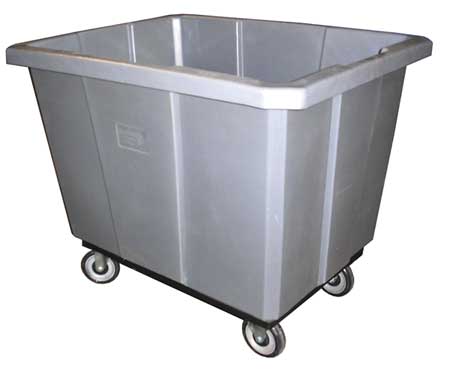 BAYHEAD PRODUCTS Cube Truck, 1/2 cu. yd., 600 lb. Cap, Gray, Overall Height: 31" UT-10 GREY