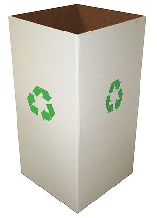 Zoro Select Recycle Collection Box, 15"H, PK10 4UAA5