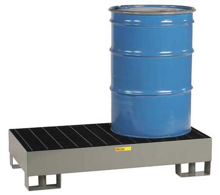 LITTLE GIANT Forkliftable Drum Spill Containment Platform, 33 gal Spill Capacity, 2 Drum, 2,000 lb, Steel SST-5125