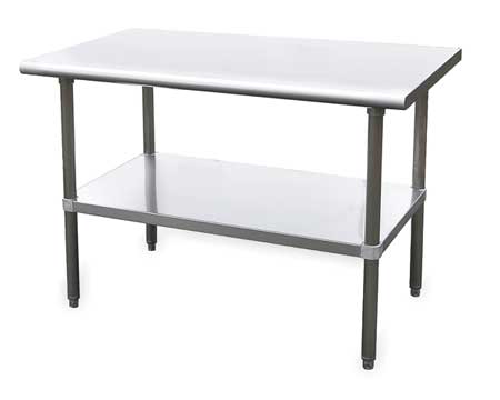 ZORO SELECT Fixed Work Table, SS, 48" W, 30" D 4UEJ6