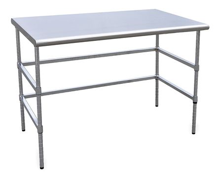 ZORO SELECT Fixed Work Table, SS, 60" W, 30" D 4UEL4