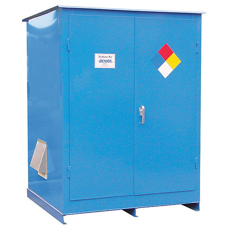 Denios Storage Locker, 99" W, 70" D, 100" H, Blue P19-1250