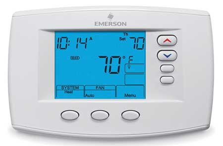 WHITE-RODGERS Low Voltage Thermostat, 7, 5-1-1 Programs, 4 H 2 C, Hardwired/Battery/Power Stealing, 24VAC 1F95-0671