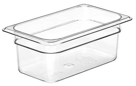 CAMBRO Food Pan, Fourth Size, Clear, PK6 CA44CW135