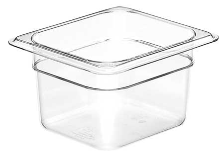 CAMBRO Food Pan, Sixth Size, Clear, PK6 CA64CW135