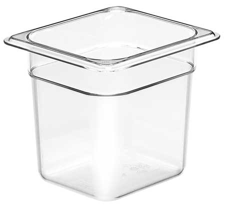 CAMBRO Food Pan, Sixth Size, Clear, PK6 CA66CW135