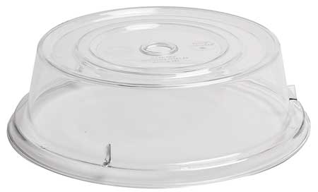 CAMBRO Plate Covers, Dia. 9-1/8 In, Clear, PK12 CA900CW152