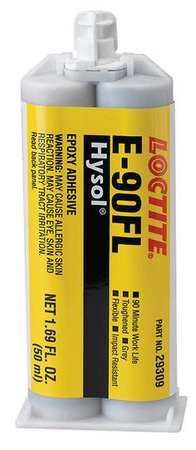 Loctite Epoxy Adhesive, E-90FL Series, Off-White, Can, 1:01 Mix Ratio, 3 hr Functional Cure 219298