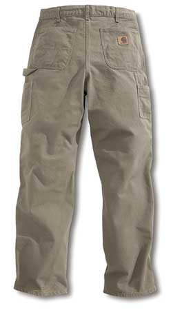 Carhartt Work Pants, Washed Desert, Size34x30 In B11-DES 34 30