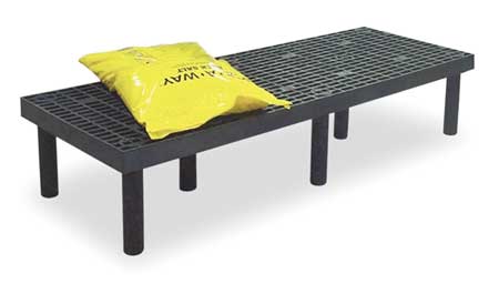 Structural Plastics Dunnage Rack, 1000 lb Load Capacity, HDPE, 12 in H x 24 in W x 66 in D D6624