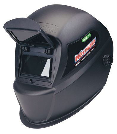 WESTWARD Passive Welding Helmet, 10, Black 4UZZ3