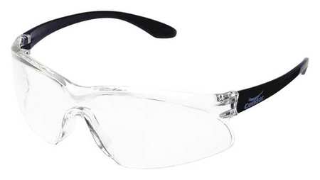 Condor Safety Glasses, Anti-Fog, Anti-Scratch, Anti-Static, Frameless, Black Temple, Clear Lens 4VCJ3