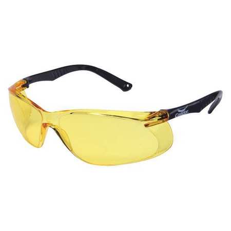 CONDOR Safety Glasses, Amber Scratch-Resistant 4VCK5