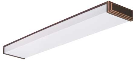 Lithonia Lighting Light Fixture, 64W, 120V, Brushed Nickel 10648RE BZ