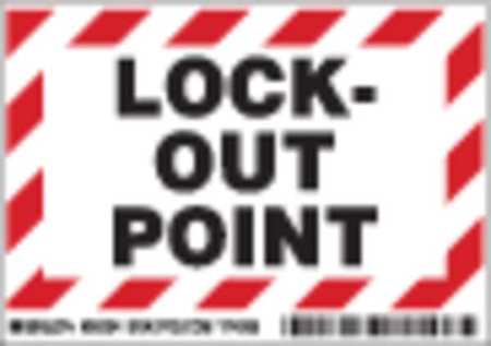 BRADY Lockout Label, 3-1/2 In. H, 5 In. W, PK5 86204