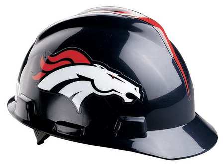 Msa Safety Front Brim NFL Hard Hat, Type 1, Class E, One-Touch (4-Point), Blue 818393