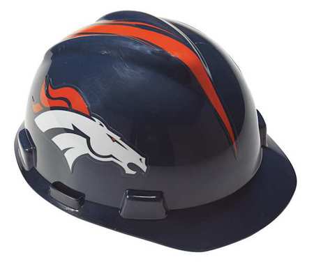 Msa Safety Front Brim NFL Hard Hat, Type 1, Class E, One-Touch (4-Point), Blue 818393