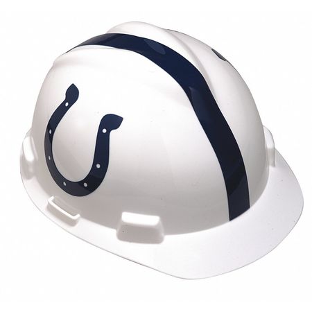 Msa Safety Front Brim NFL Hard Hat, Type 1, Class E, One-Touch (4-Point), White 818396