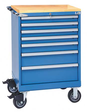 Lista Mobile Service Bench, 440 lb., Bright Blue ST0750-0701F-M/BB-BT