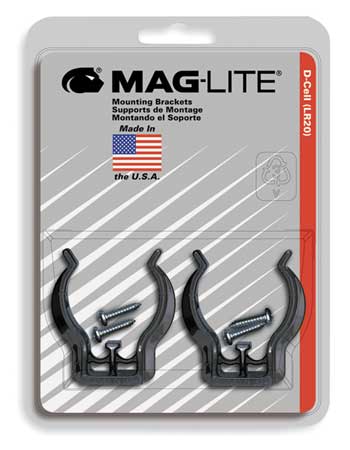 Maglite Mounting Brackets D-Cell (LR20) 2 pk ASXD026K