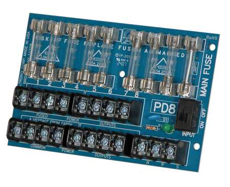 Altronix Power Dist Module 8 Output Fuse PD8