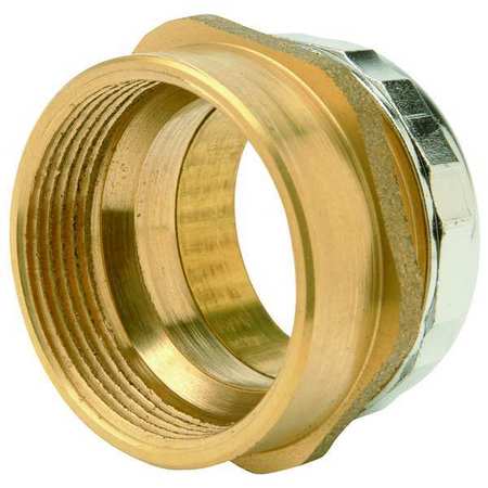 ZURN 1-1/2" x 1-1/2" Pipe Dia., Cast Brass, Ground Joint, Waste Connection Z8939CZ-PC