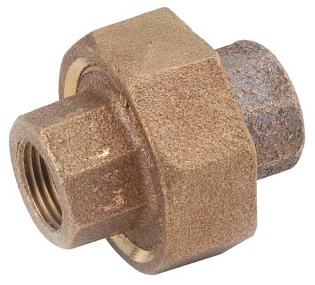 Zoro Select Brass Union, FNPT, 1/2" Pipe Size 82104-08