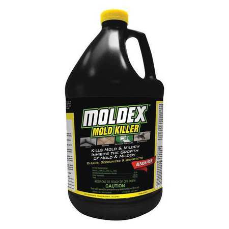 Moldex Mold Mildew Stain Remover, Bottle, 1 gal, Ready to Use 5520