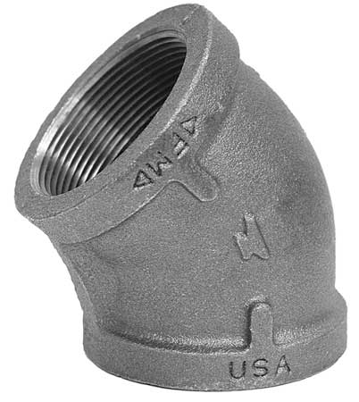 ANVIL 1-1/2" Female NPT x Female NPT Malleable Iron 45 Degree Elbow Class 150 0310024203