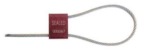 TYDENBROOKS ISO 17712:2013 HS Cable Seal, 12" x 3/16", Laser Marked, Red, PK200 1061007