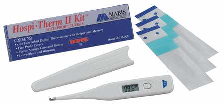 Mabis Digital Thermometer, Oral, 5 In. L, Dual 15-713-000