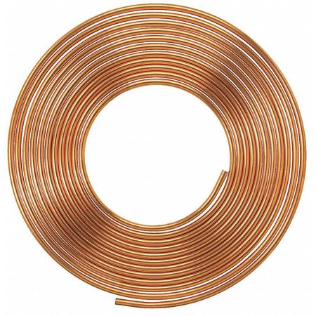 Streamline Coil Copper Tubing, 1 1/8 in Outside Dia, 100 ft Length, Type K KS10100
