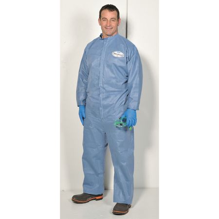 Kleenguard Coveralls, 24 PK, Blue, SMMMS, Zipper 58503