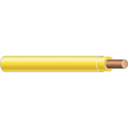 SOUTHWIRE Building Wire, THHN, 10 AWG, 500 ft, Yellow, Nylon Jacket, PVC Insulation 11600401