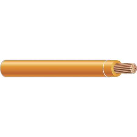 Southwire Building Wire, THHN, 4 AWG, 500 ft, Orange, Nylon Jacket, PVC Insulation 41171002