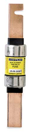 EATON BUSSMANN UL Class Fuse, RK1 Class, LPS-RK-SP Series, Time-Delay, 200A, 600V AC, Non-Indicating LPS-RK-200SP