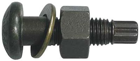 Zoro Select Grade A490, 7/8 in Tension Control Bolt, Black Oxide Steel, 3 in L, 170 PK 441315-BR