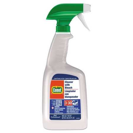 COMET Cleaner with Bleach, 32 oz. Trigger Spray Bottle, Unscented, 8 PK 02287