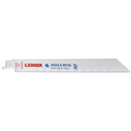 LENOX 8" L x General Purpose Cutting Reciprocating Saw Blade 20580810R