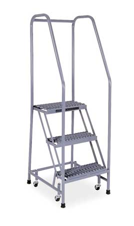 Cotterman 60 in H Steel Rolling Ladder, 3 Steps 1003R1820A3E10B3C1P6