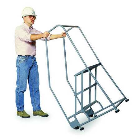 COTTERMAN 60 in H Steel Tilt and Roll Ladder, 3 Steps, 450 lb Load Capacity 3TR18A1E20B8C1P6