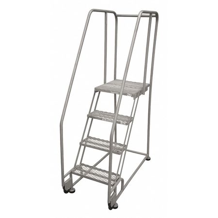 COTTERMAN 70 in H Steel Tilt and Roll Ladder, 4 Steps, 450 lb Load Capacity 4TR18A1E20B8C1P6