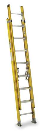 Werner 16 ft Fiberglass Extension Ladder, 375 lb Load Capacity D7116-2