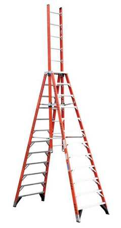 Werner 12 ft Trestle Extension Ladder, 300 lb Capacity E7412