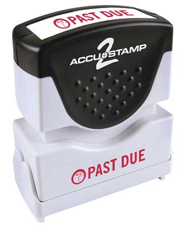ACCU-STAMP2 Microban Message Stamp, Past Due, 1/4" 038836